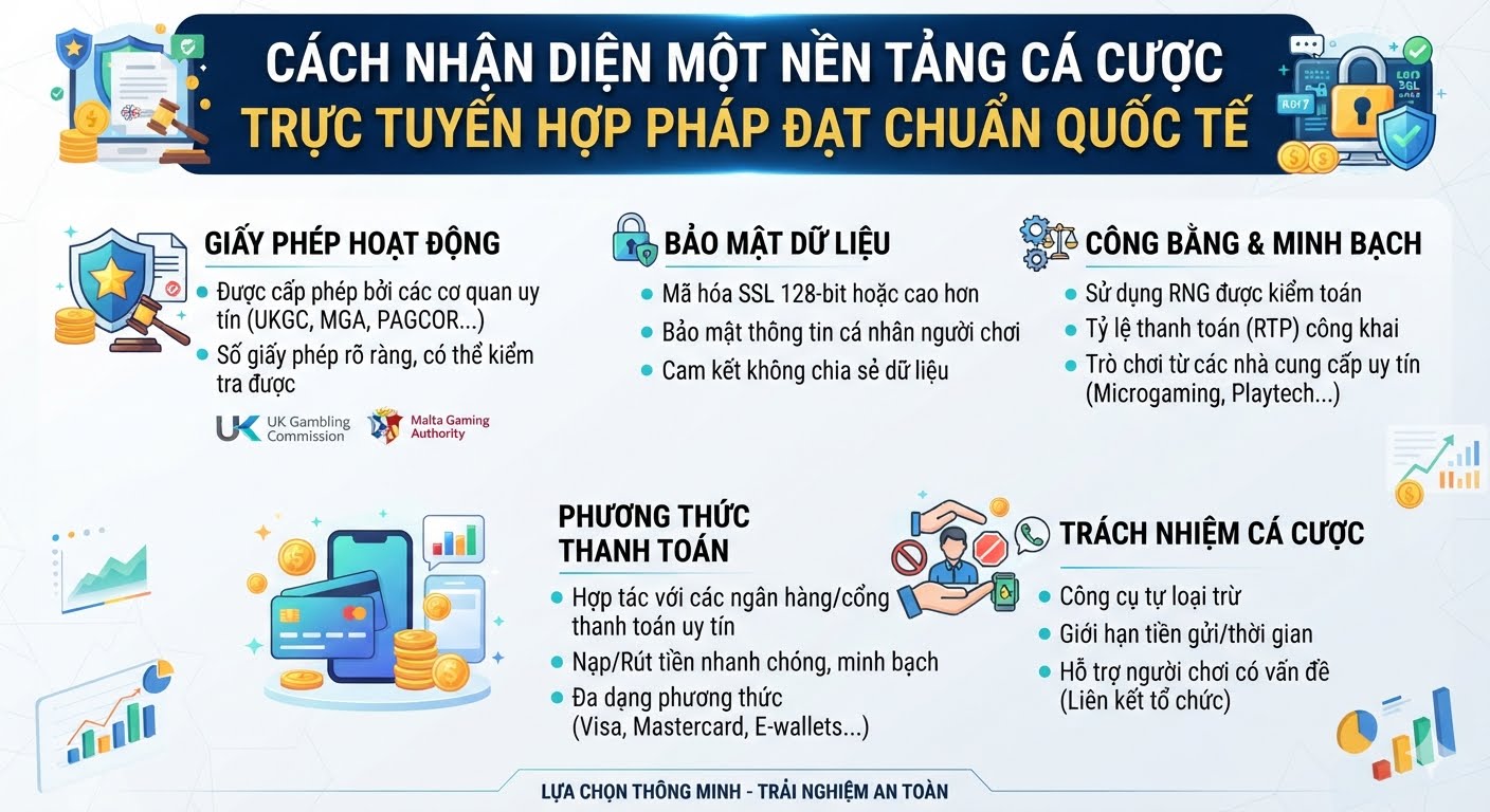 Nền tảng cá cược trực tuyến hợp pháp